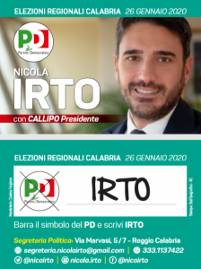 Nicola Irto Regionali 2020